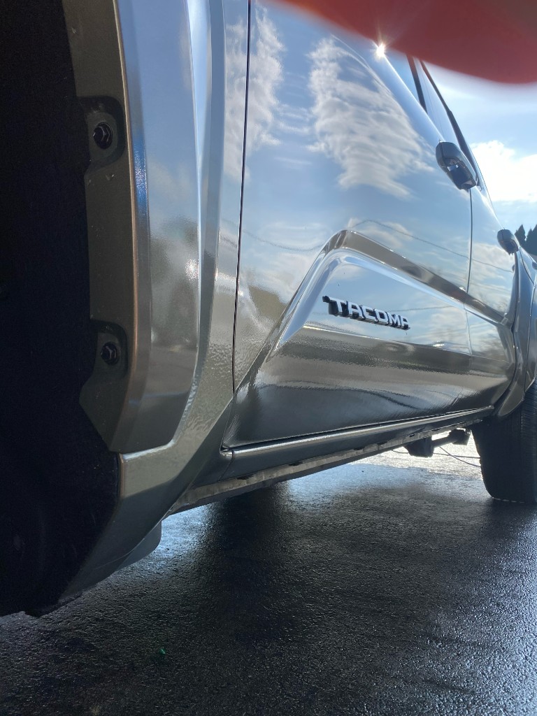 Toyota Tacoma mirror paint finish